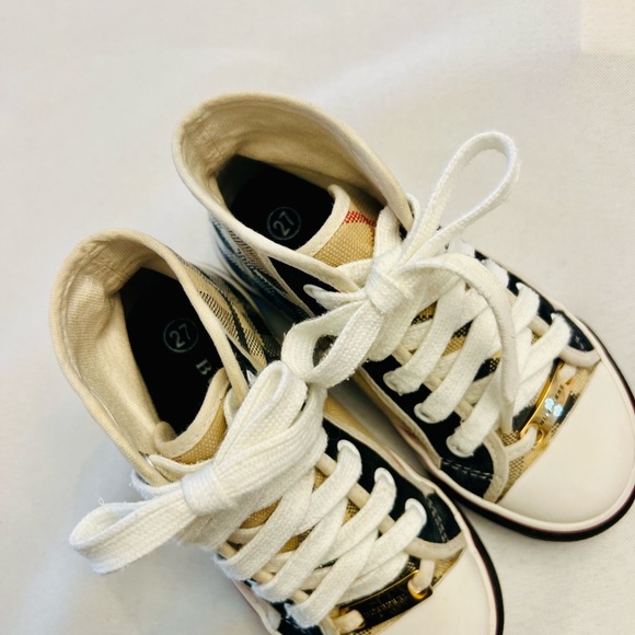 Burberry Unisex Check high top sneakers-100% Authentic BURBERRY - Picture 9 of 16